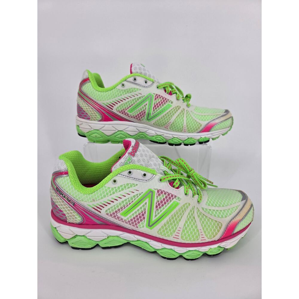 New Balance W880PG3 NEW Women's 10 Neon Green Pink Running Athletic Shoe - Picture 7 of 11